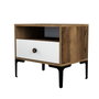 Hanah Home Lizbon 530 Mesilla de noche - Nogal y Blanco